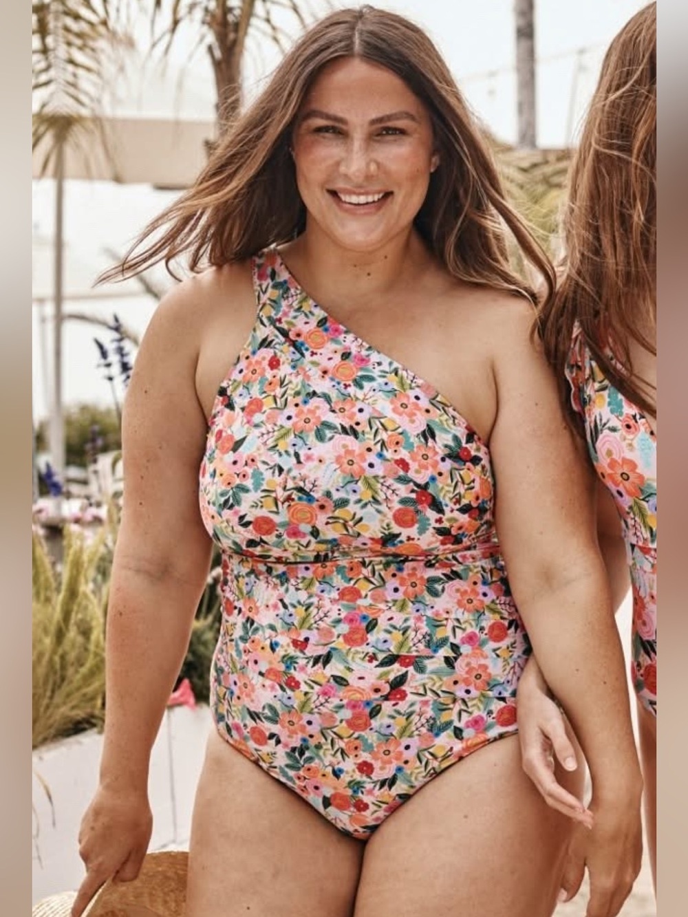 Summersalt x Rifle Paper Co Floral Sidestroke One Piece Swimsuit 16 EUC - Picture 2 of 8